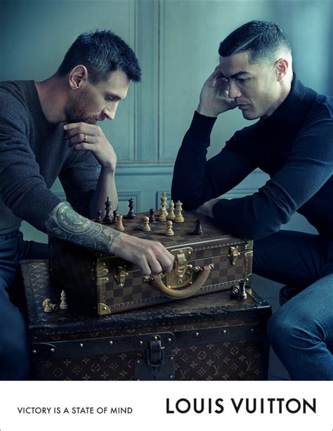 ronaldo messi lv|Ronaldo and Messi chess photo.